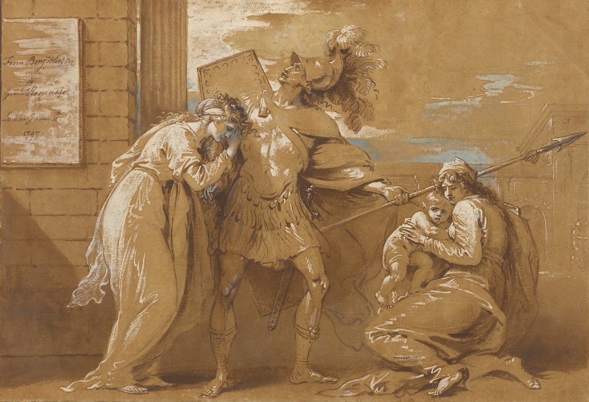 The Fright of Astyanax Hector Bidding Farewell to Andromache 1797