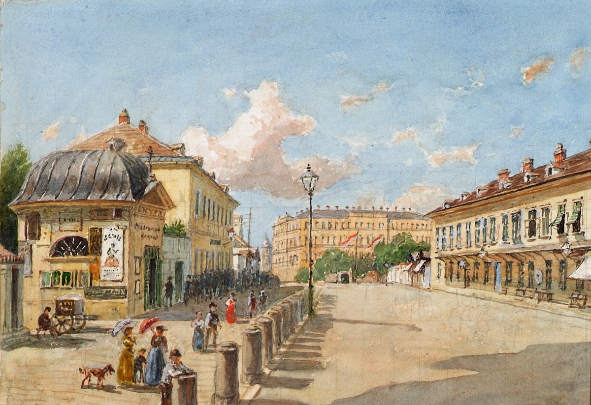 Die Mariahilfer Linie in Wien after 1858