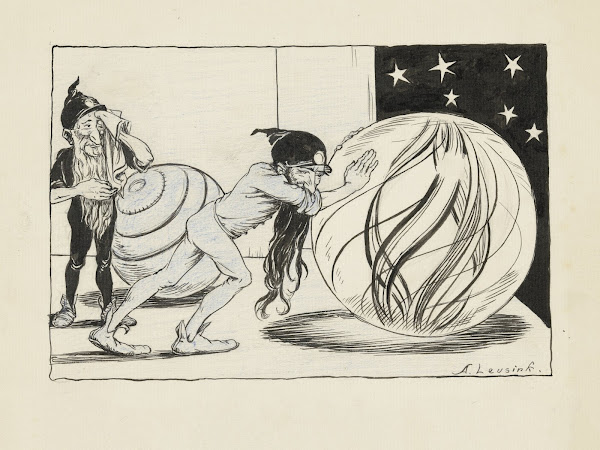 Twee Kabouters Verplaatsen Knikkers 1926