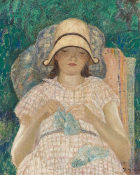 Girl Knitting