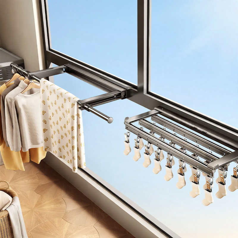 Drying rack with clips, aluminum, model 707-016-1A