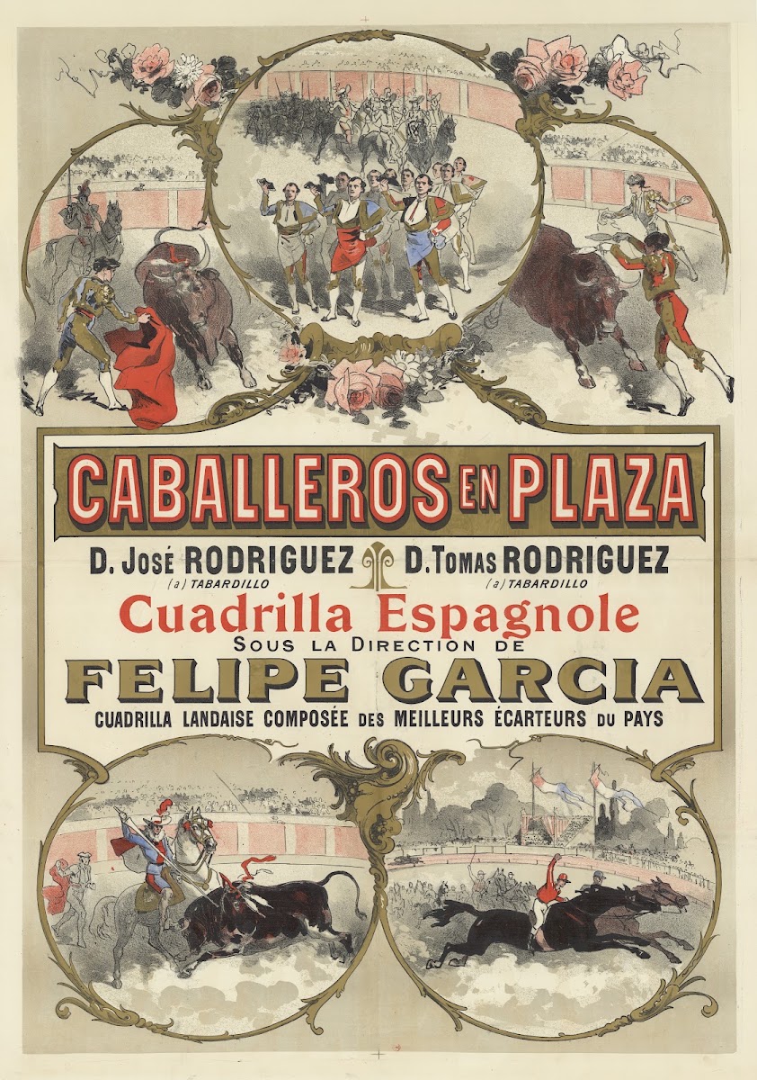 Caballeros en plaza D José Rodriguez D Tomas Rodriguez Cuadrilla espagnole sous