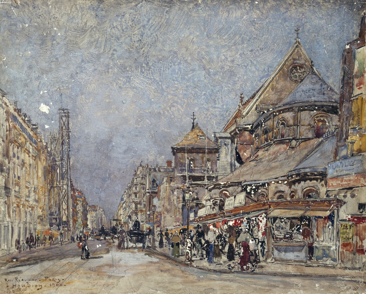 La rue Réaumur et le chevet de léglise Saint Martin des Champs 1900