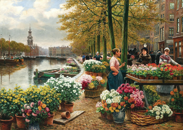 A Flower Market in Amsterdam
