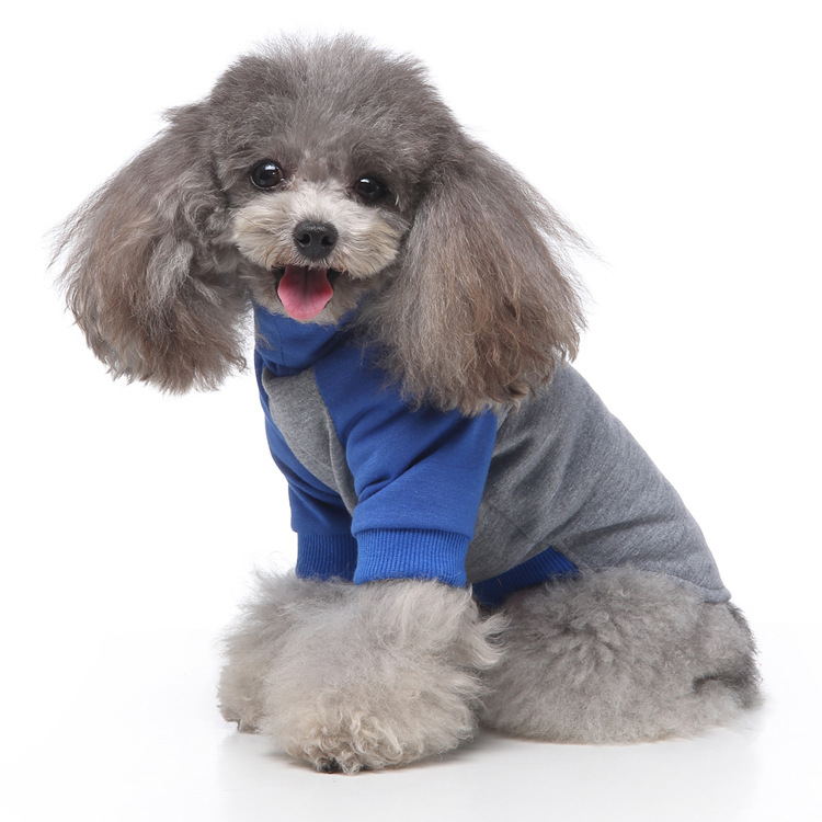 High-Collared Sweatshirt for Dogs, Stripes, Polyester-Cotton
