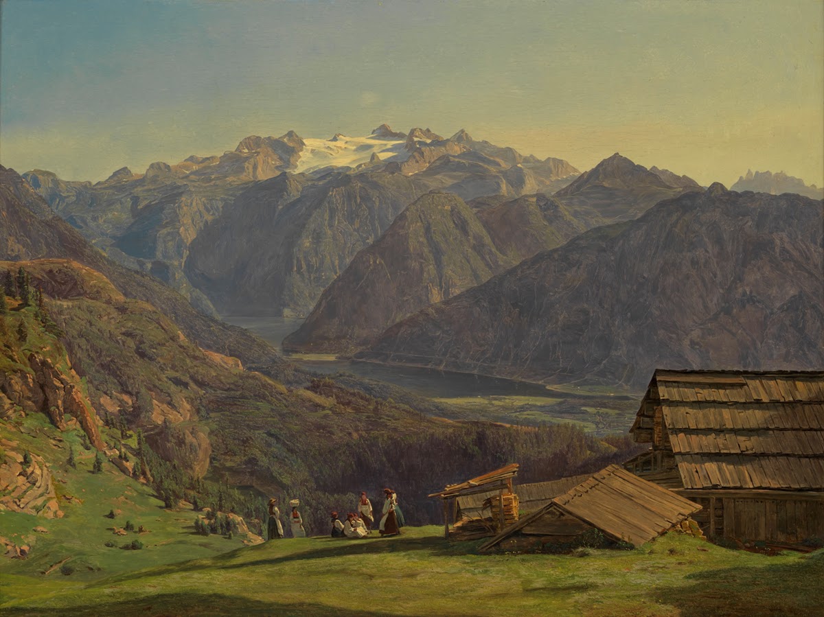 Ansicht des Dachsteins mit dem Hallstättersee von der Hütteneckalpe bei Ischl 18