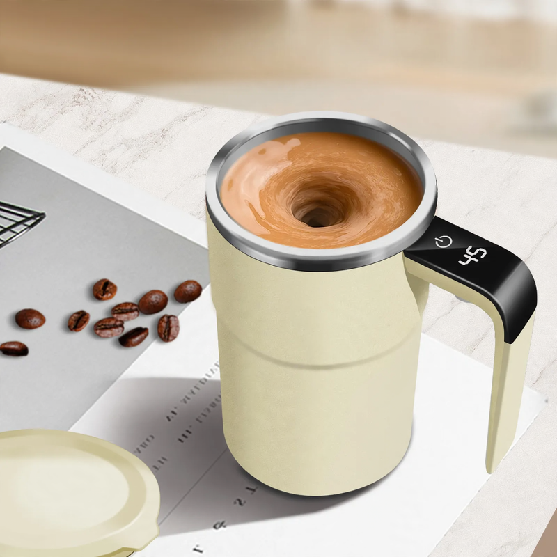 Electric Mixer Cup, Stainless Steel, with Lid