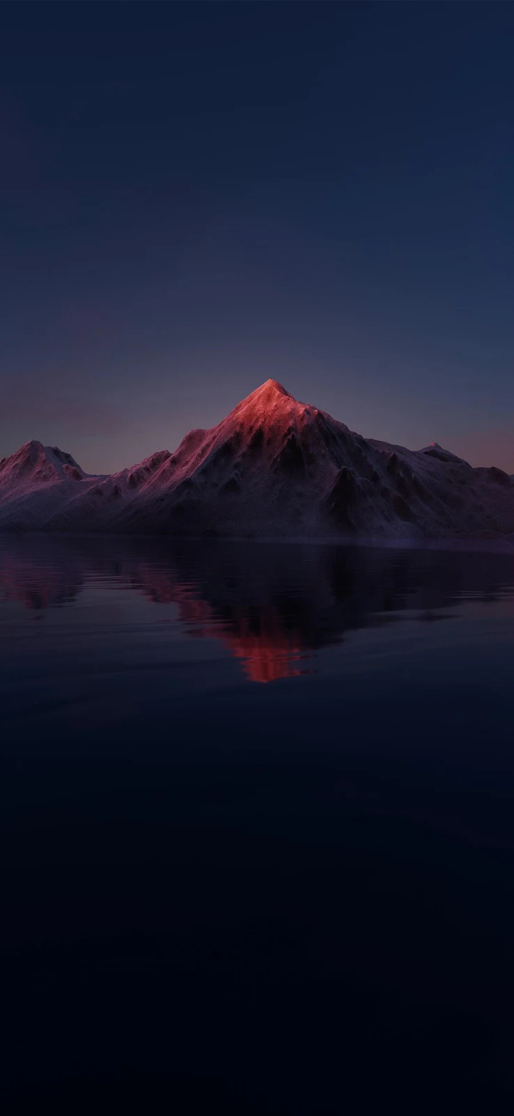 Glowing Mountain Peak Reflection - Landscape Photography Full HD iPhone Wallpaper (1224x2653)