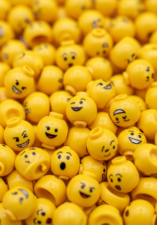 Pile of Yellow Toy Heads