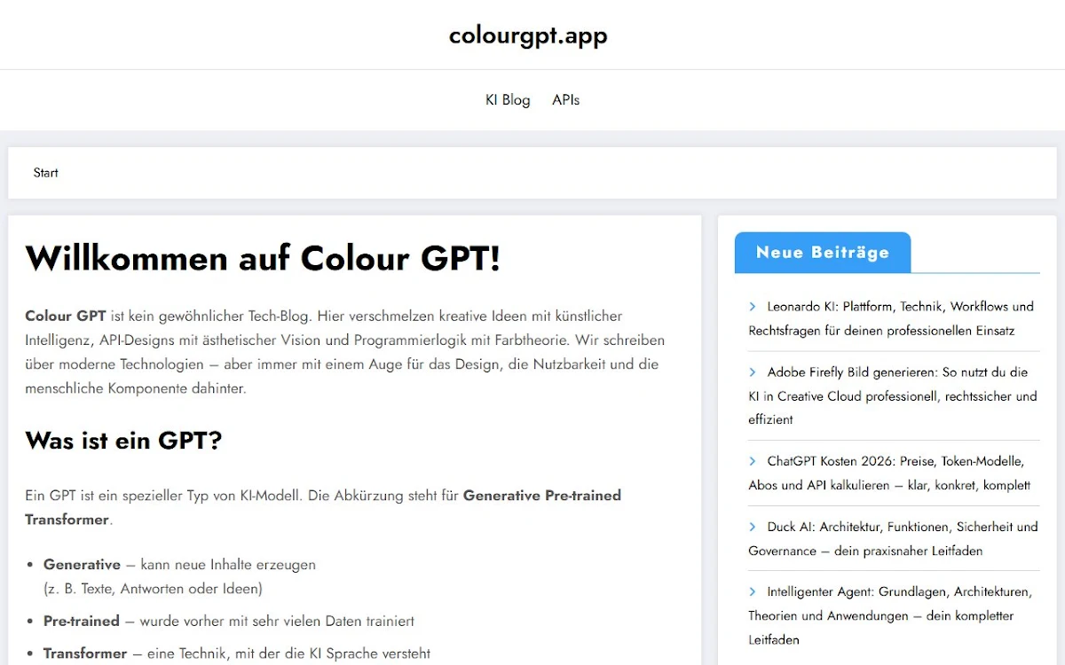 Captura de ColourGPT