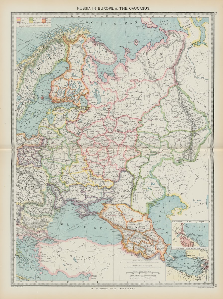 Russia In Europe and The Caucasus 1908