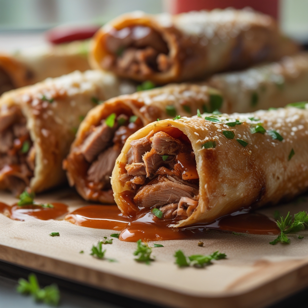 Juicy Pulled Pork Egg Rolls Recipe - Easy, Crispy, and Flavor-Packed Appetizer finished