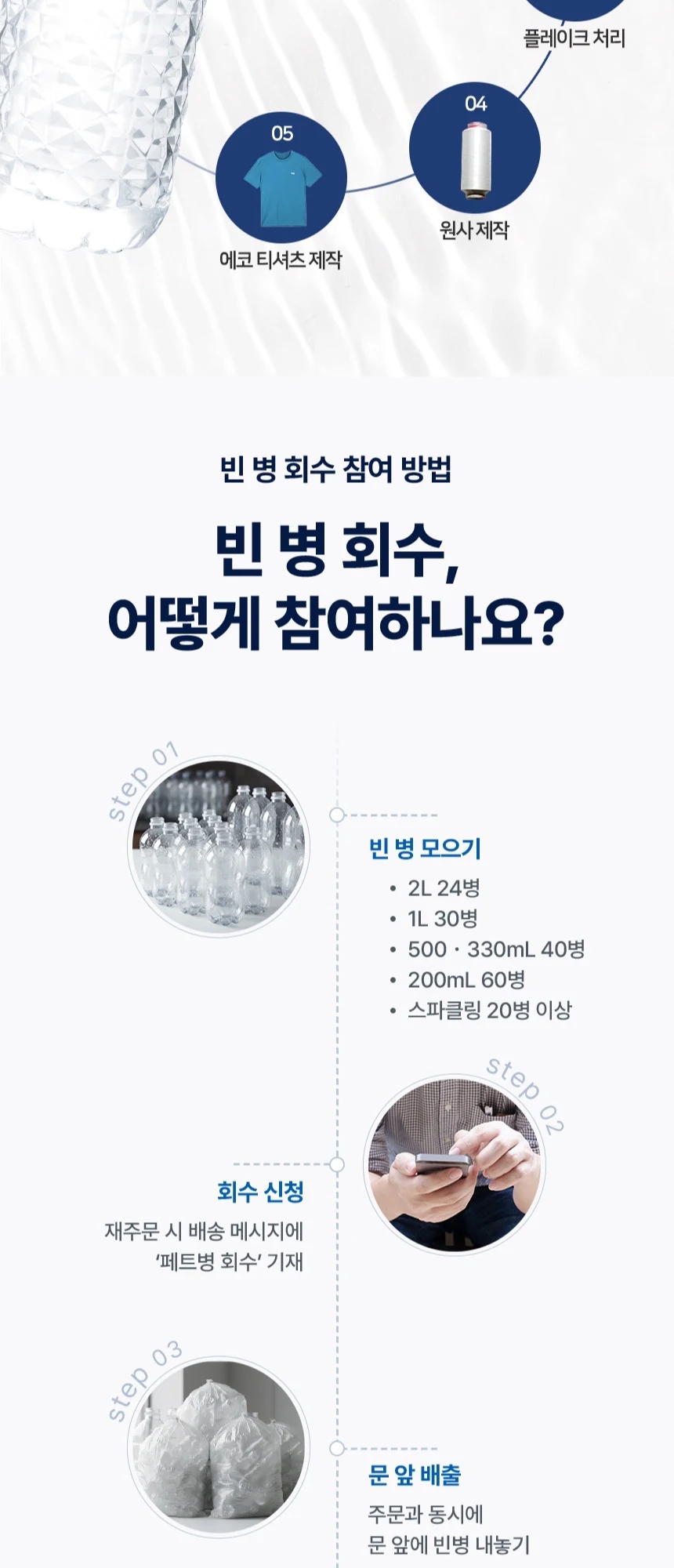스파클 생수 제품 상세 컷