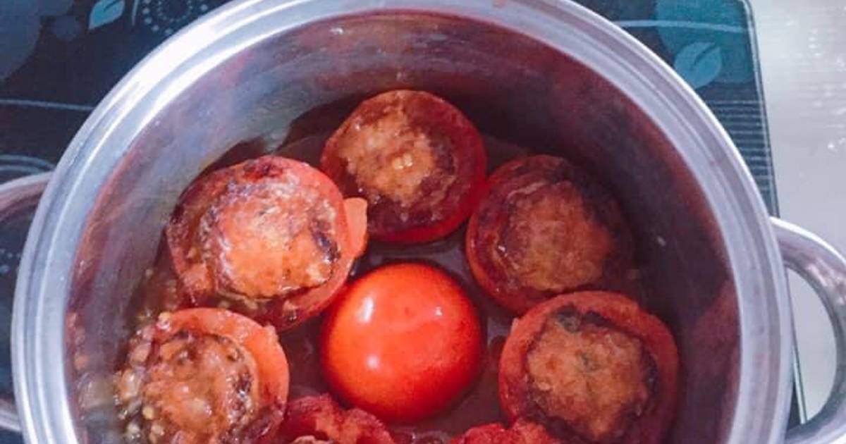 Cà chua nhồi chả thịt
