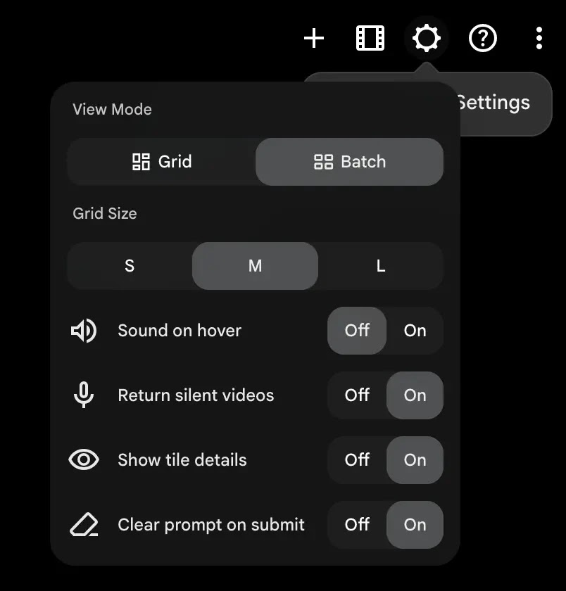 google flow settings