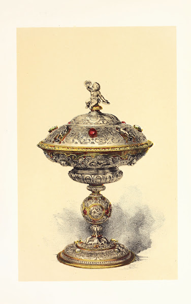 Tazza with Cover in Silver set with Jewels 1858