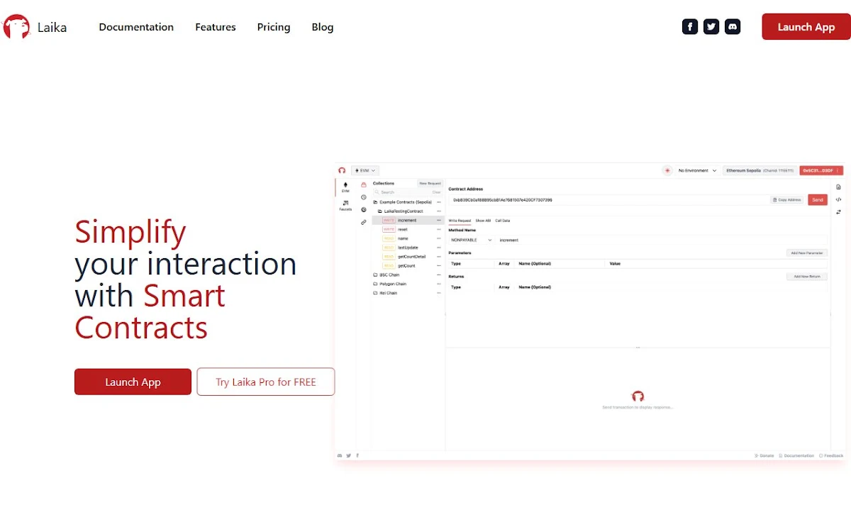 Captura de Laika: Postman for AI / LLMs playground.