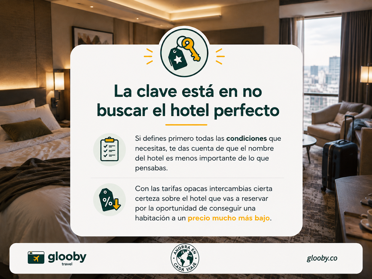 No busques el hotel perfecto: revisa precio final y condiciones