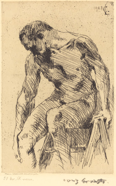 Seated Male Nude Sitzender Männlicher Akt 1908