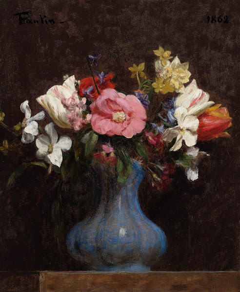 Fleurs camélias et tulipes 1862