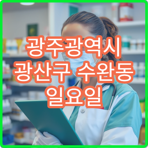 광주광역시 광산구 수완동 일요일 영업 약국 감기몸살약·지사제 구입 가능