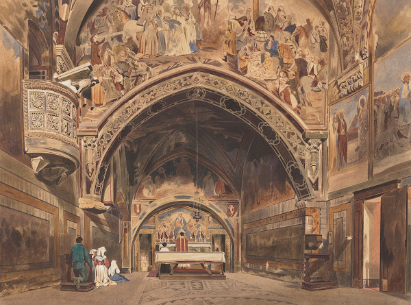 Interior of St Benedicts Church Subiaco near Rome
