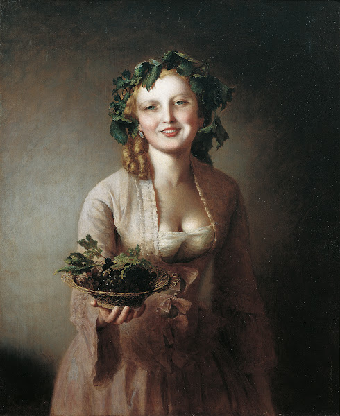 Lexi with the grapes before 1890