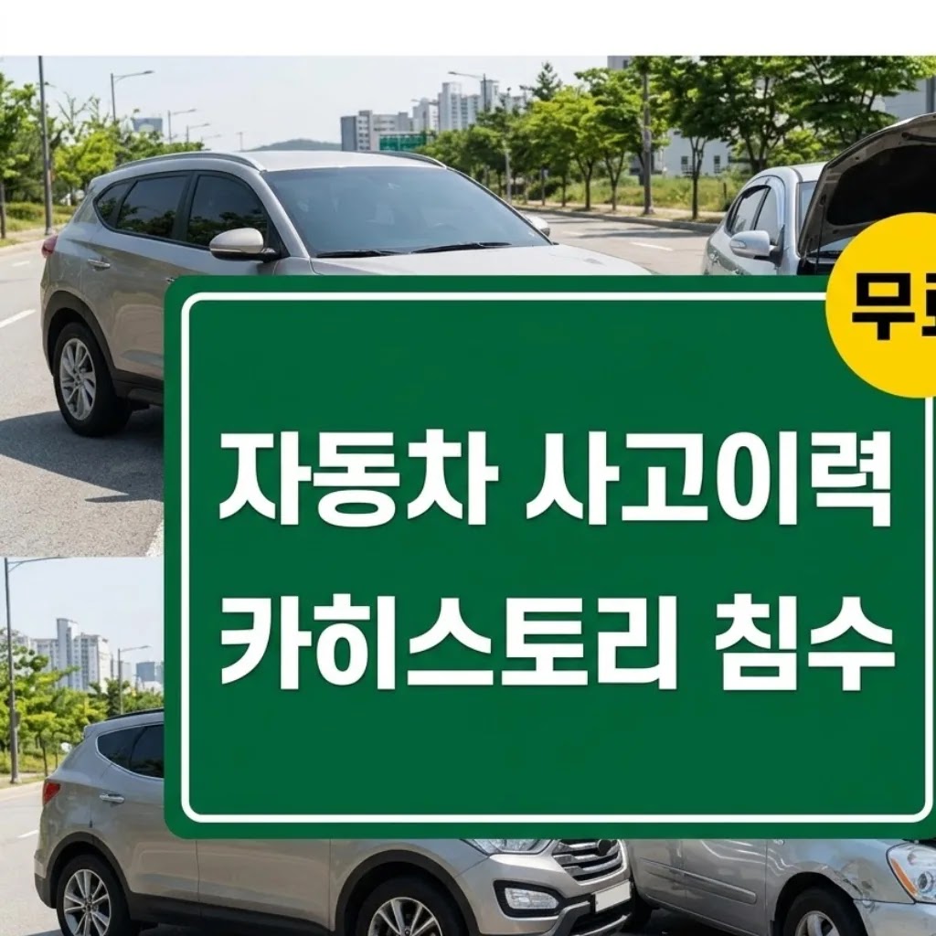 자동차 사고이력 조회 방법과 카히스토리 침수 무료 확인