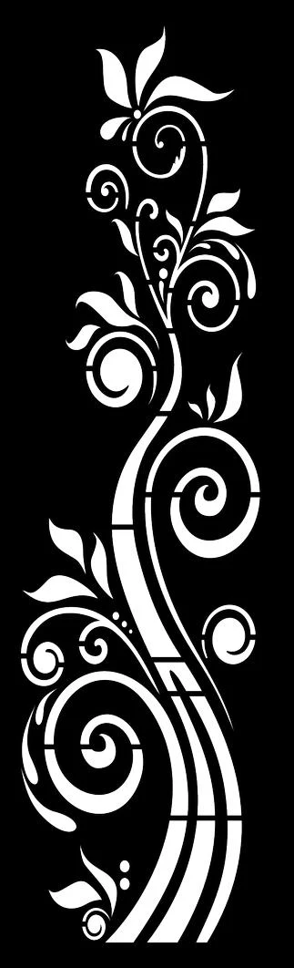 Ornate Floral Scrollwork Free SVG for Silhouette Cameo Cutting
