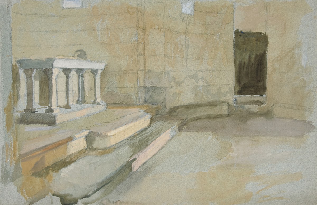 Study for The Quest of the Holy Grail series of fifteen paintings for the Boston
