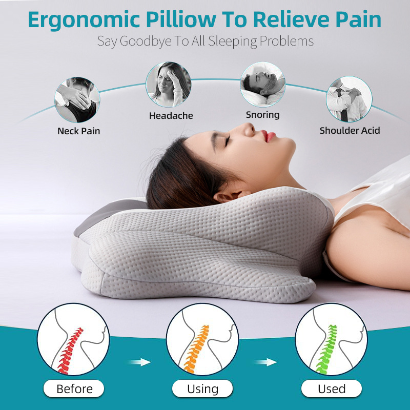 Memory Foam Neck Support Pillow, Butterfly Shape