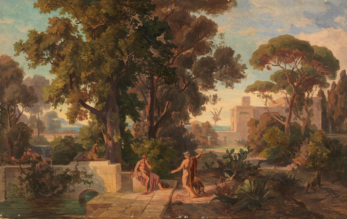 Odysseus empfängt von Hermes das Moly 1864