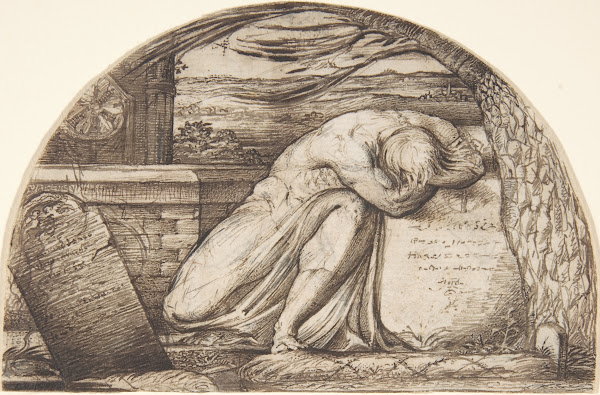 A Figure Weeping Over a Grave 1827 or 1829