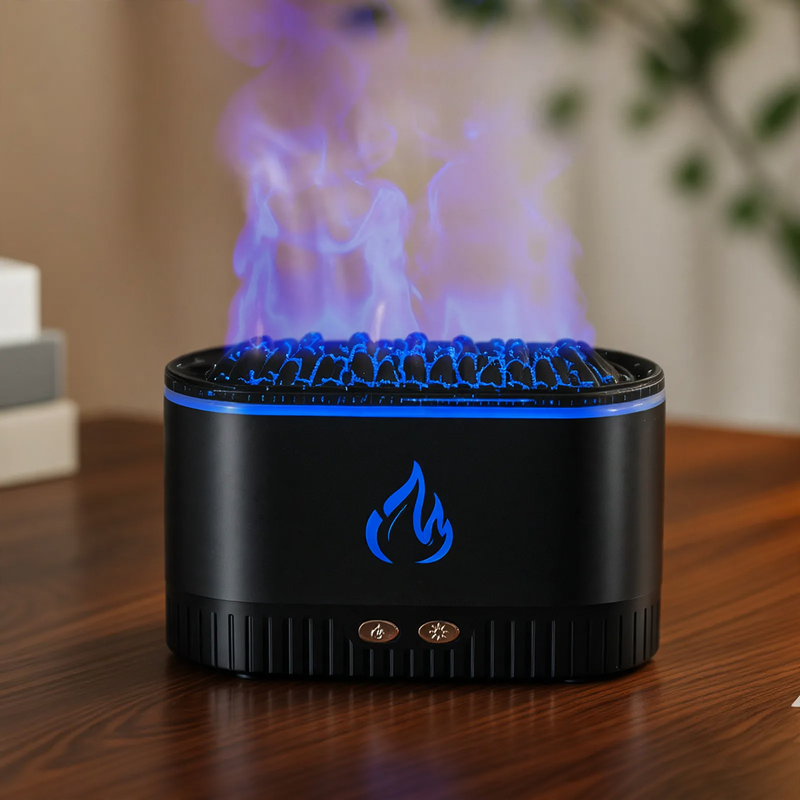 Fireplace Aroma Diffuser with RGB Light, 0.5 l
