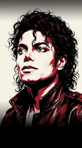 Michael Jackson High Contrast Red Pop Art Wallpaper