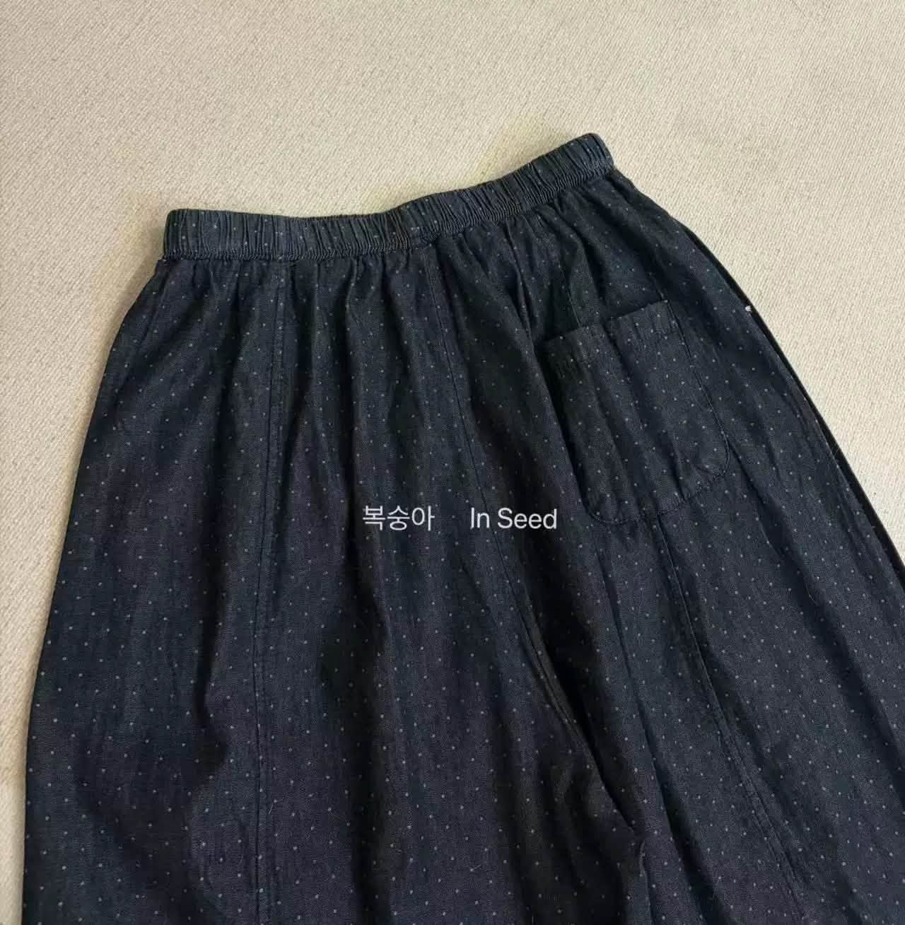 Quần ống rộng jean lưng chun chấm bi XONXEN SHOP 0563 – Image 5