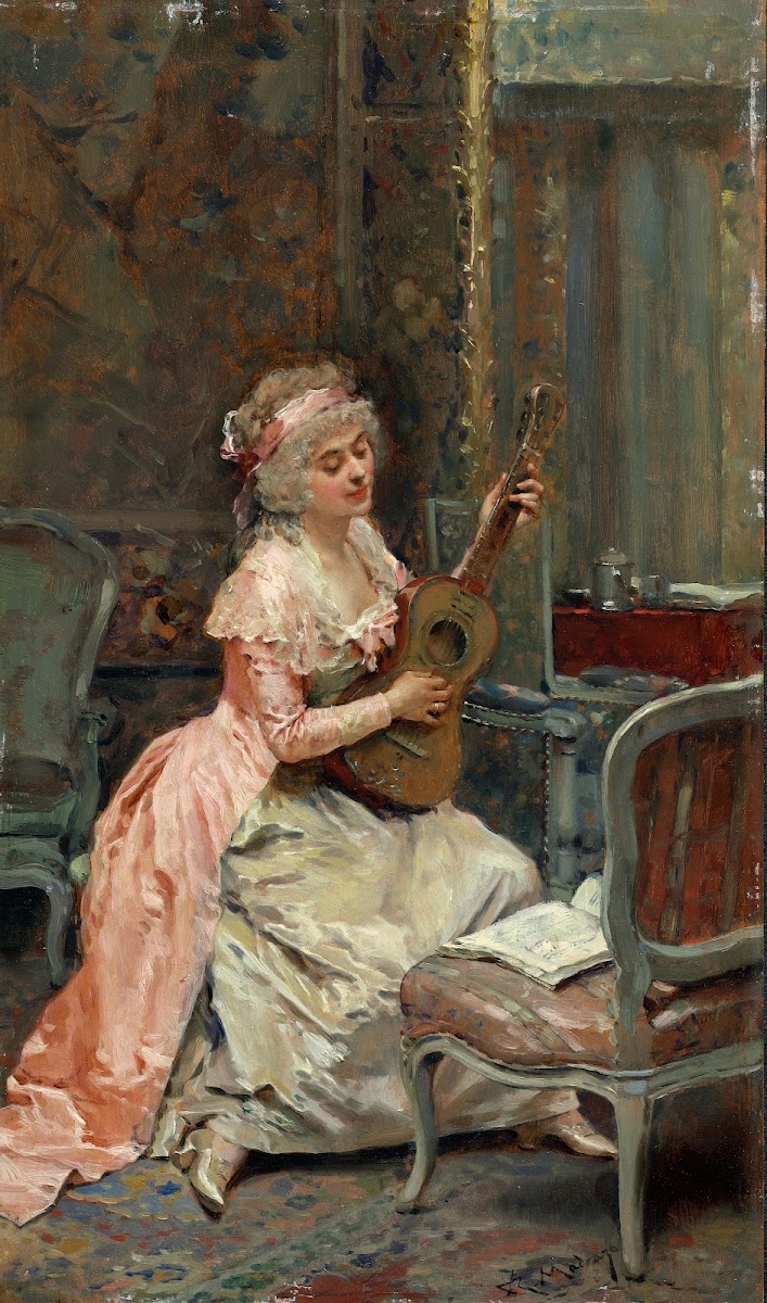 Woman With A Guitar c 1870