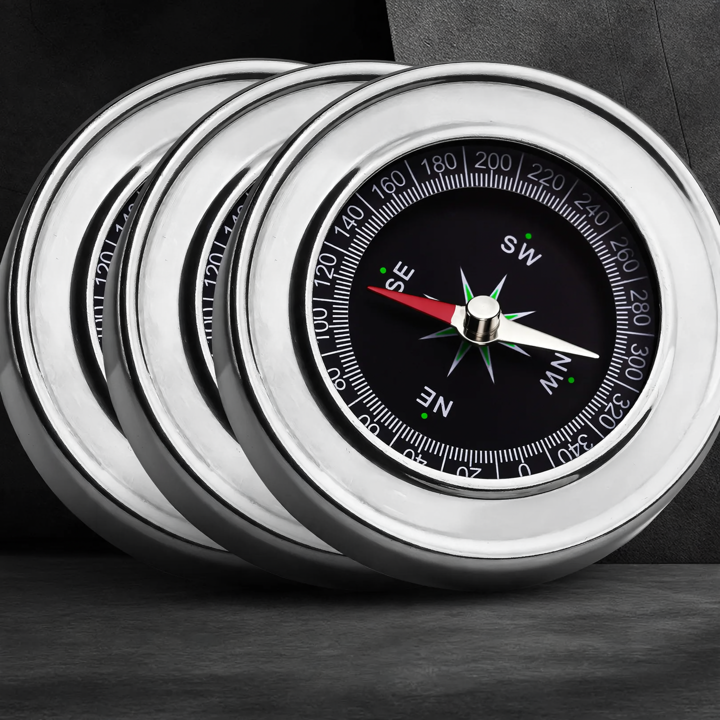 Stainless steel compass, diameter 60 mm