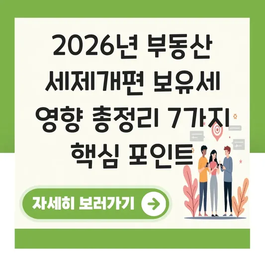 2026년 부동산 세제개편 보유세 영향