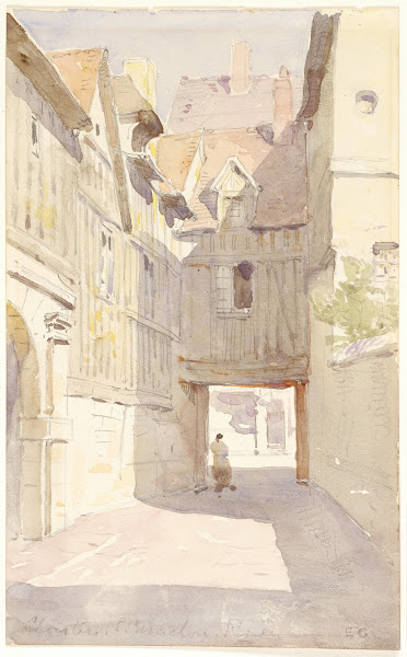 Entrance to Cloisters St Maclou Rouen 19th century