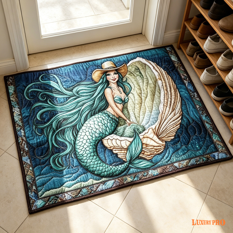 Free-Stitch Quilted Entryway Floor Mat