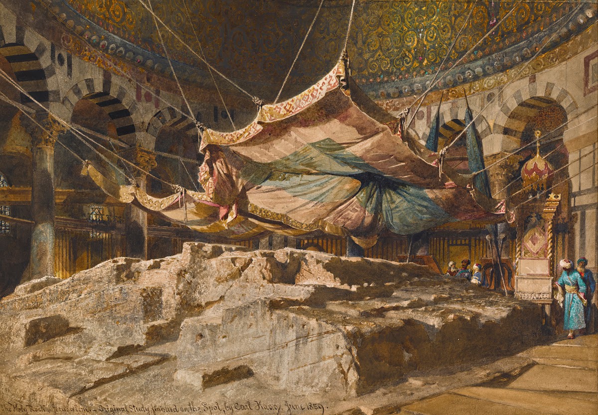 The Holy rock Jerusalem 1859