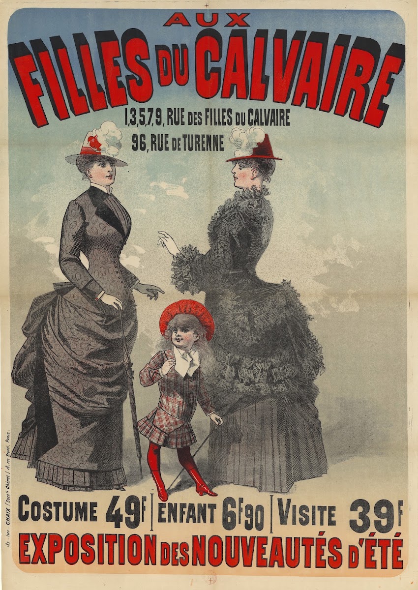 Aux filles du calvaire Costume 49 f enfant 6 f 90 visite 39 f Exposition des nou
