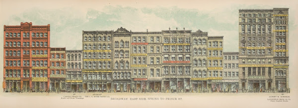 Broadway East Side Spring to Prince St 1899