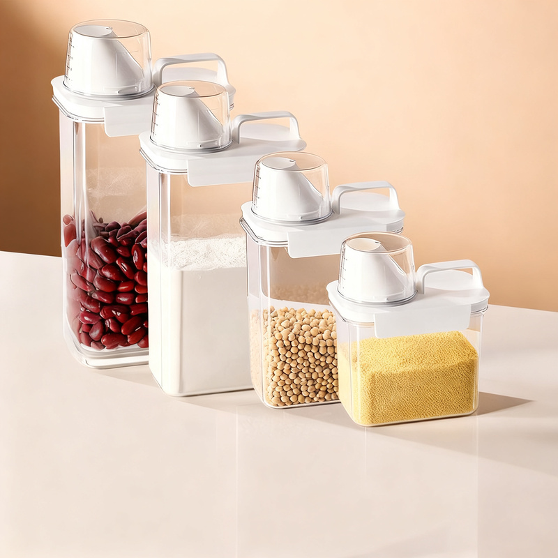 Airtight storage container for grains and dry goods