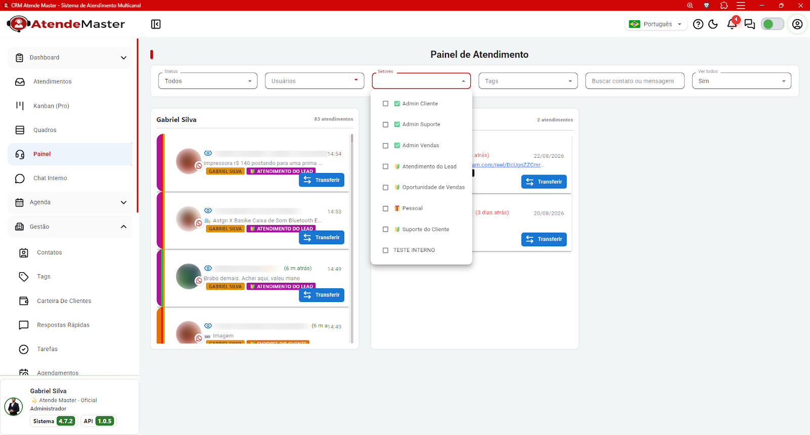 CRM Kanban e Funil de Vendas