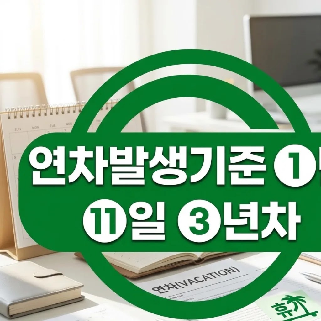 연차발생기준 1년 미만 11일 3년차 16일