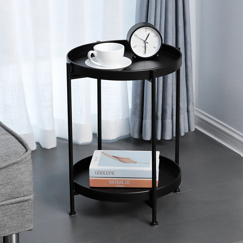Side table, metal, round, 51.5 × 40 cm