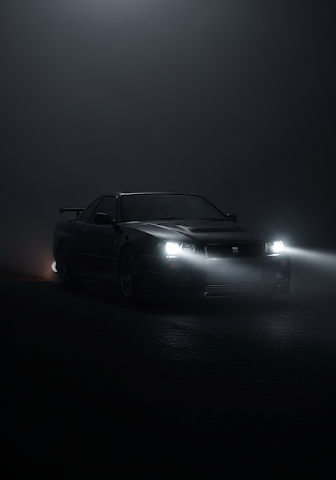 Dark Moody GTR Drifting Blackout