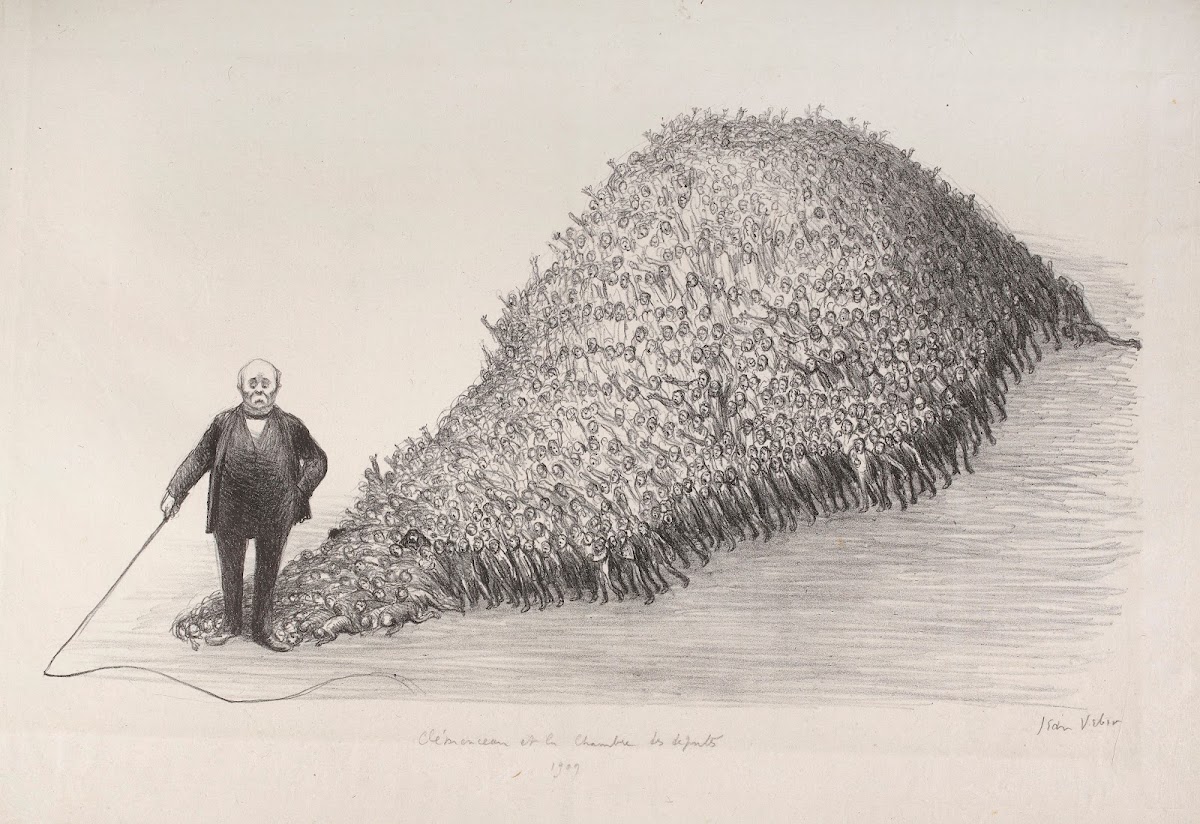 Clemenceau à la Chambre des députés  le dompteur ou la Chambrière 1909
